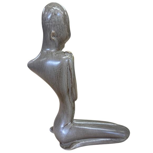 Abstract Modernist Nude Nubian Figures Statues 80s Ceramic Sculpture Art set 2 - Picture 7 of 11